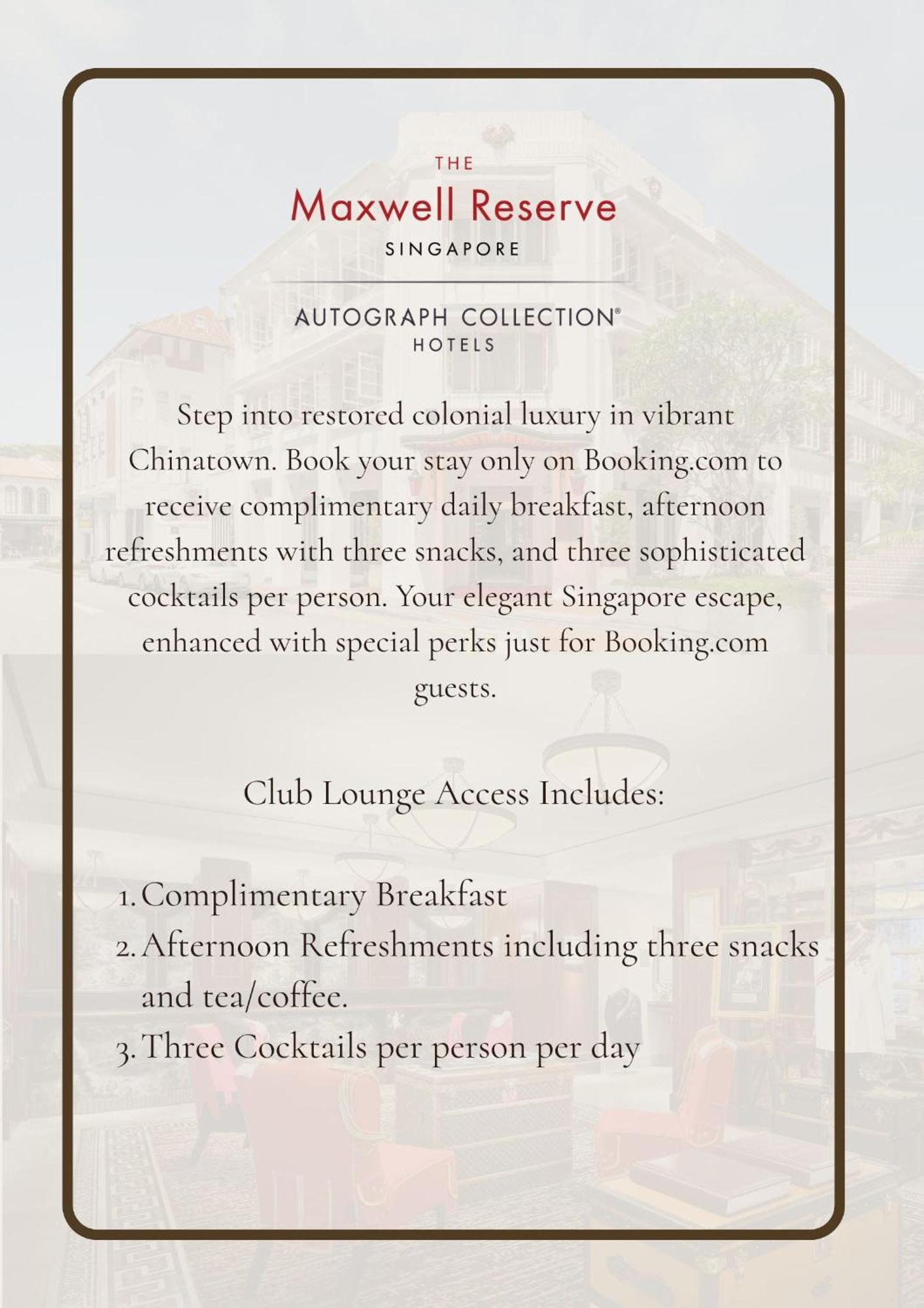 Maxwell Reserve Singapore, Autograph Collection Exterior photo